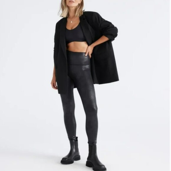 Knix Papaya Faux Leather Leggings XL - Picture 2 of 16